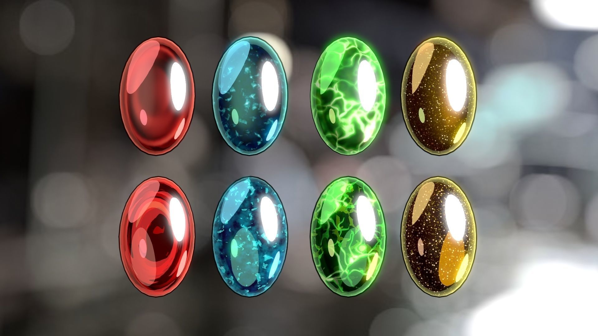 For Anime in Blender - Gems Shaders 3D model_9