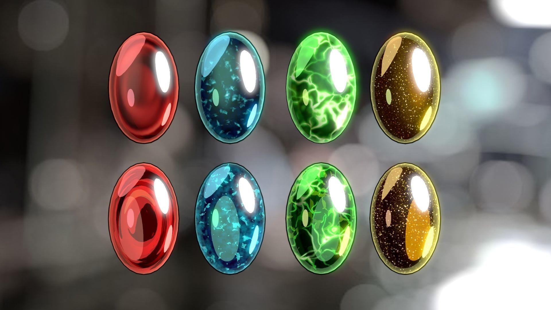 For Anime in Blender - Gems Shaders 3D model_16