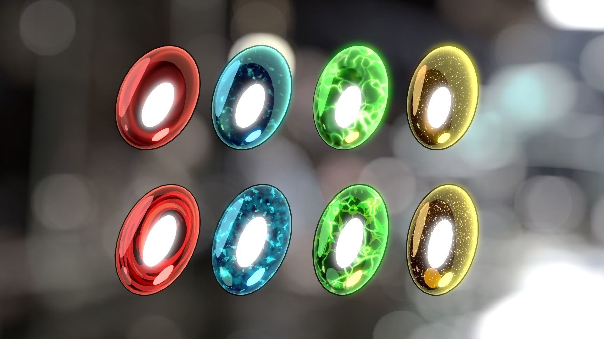 For Anime in Blender - Gems Shaders 3D model_8