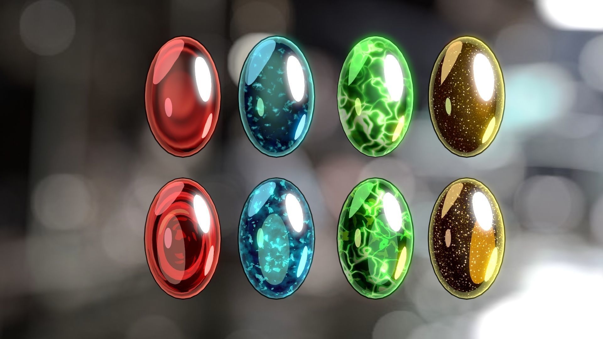 For Anime in Blender - Gems Shaders 3D model_13