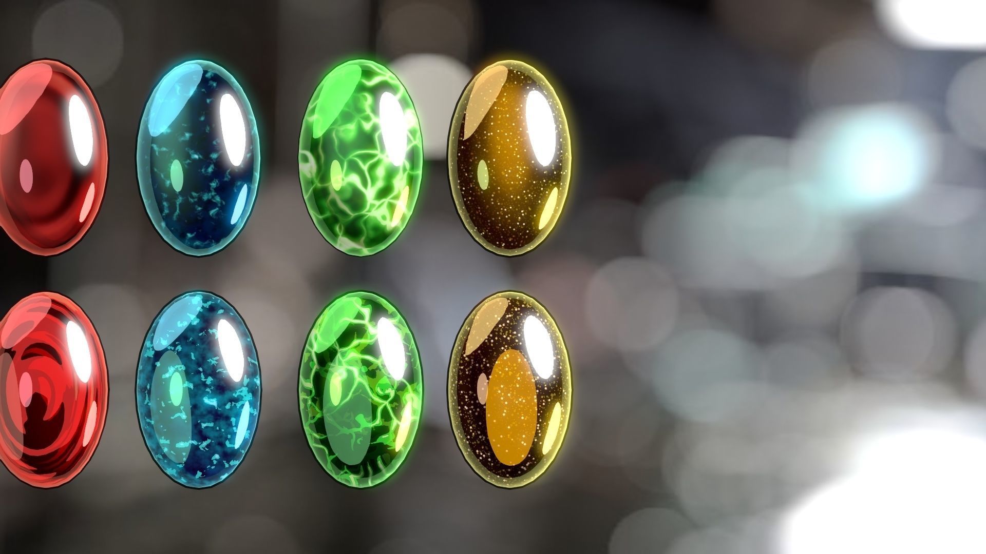 For Anime in Blender - Gems Shaders 3D model_10