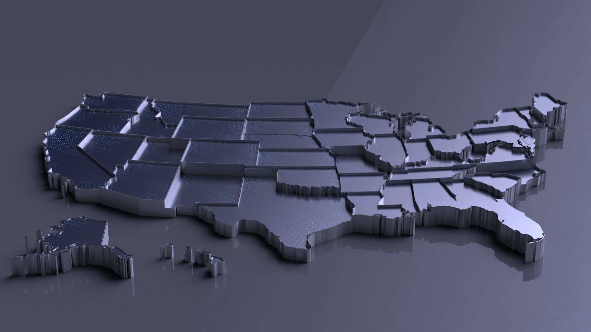 USA Map 3D model_3