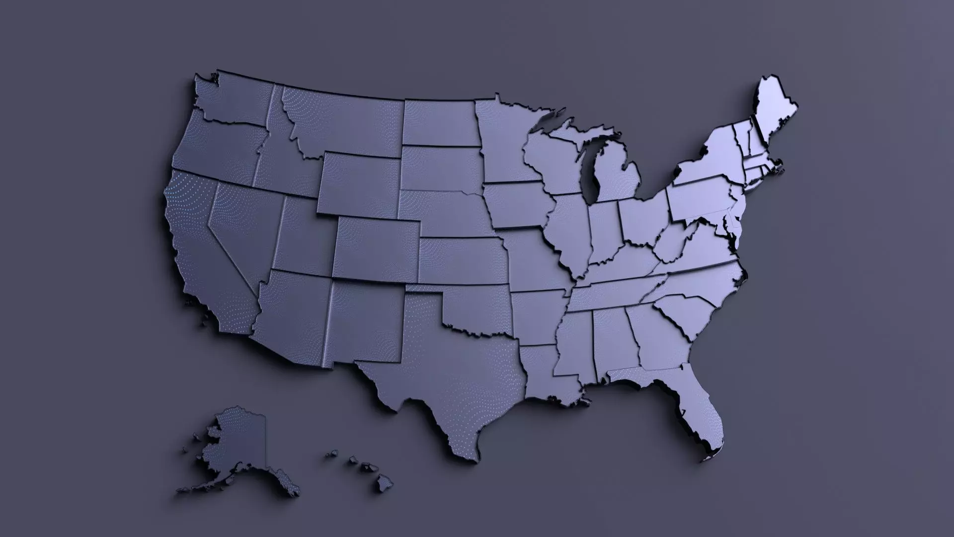 USA Map 3D model_0