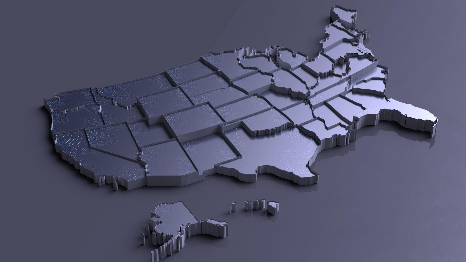 USA Map 3D model_1