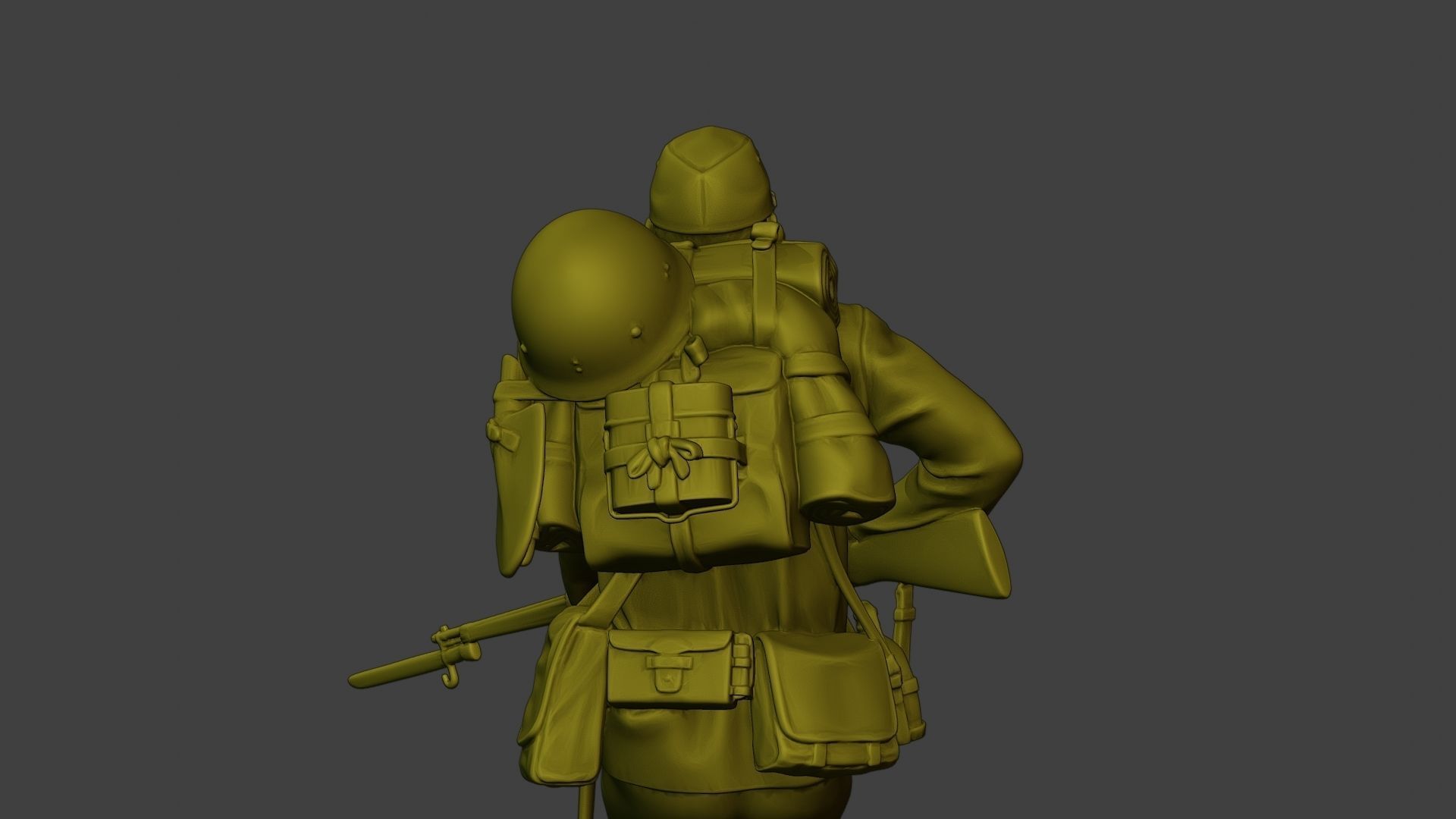 Japanese soldier ww2 Run J1 3D print model_21