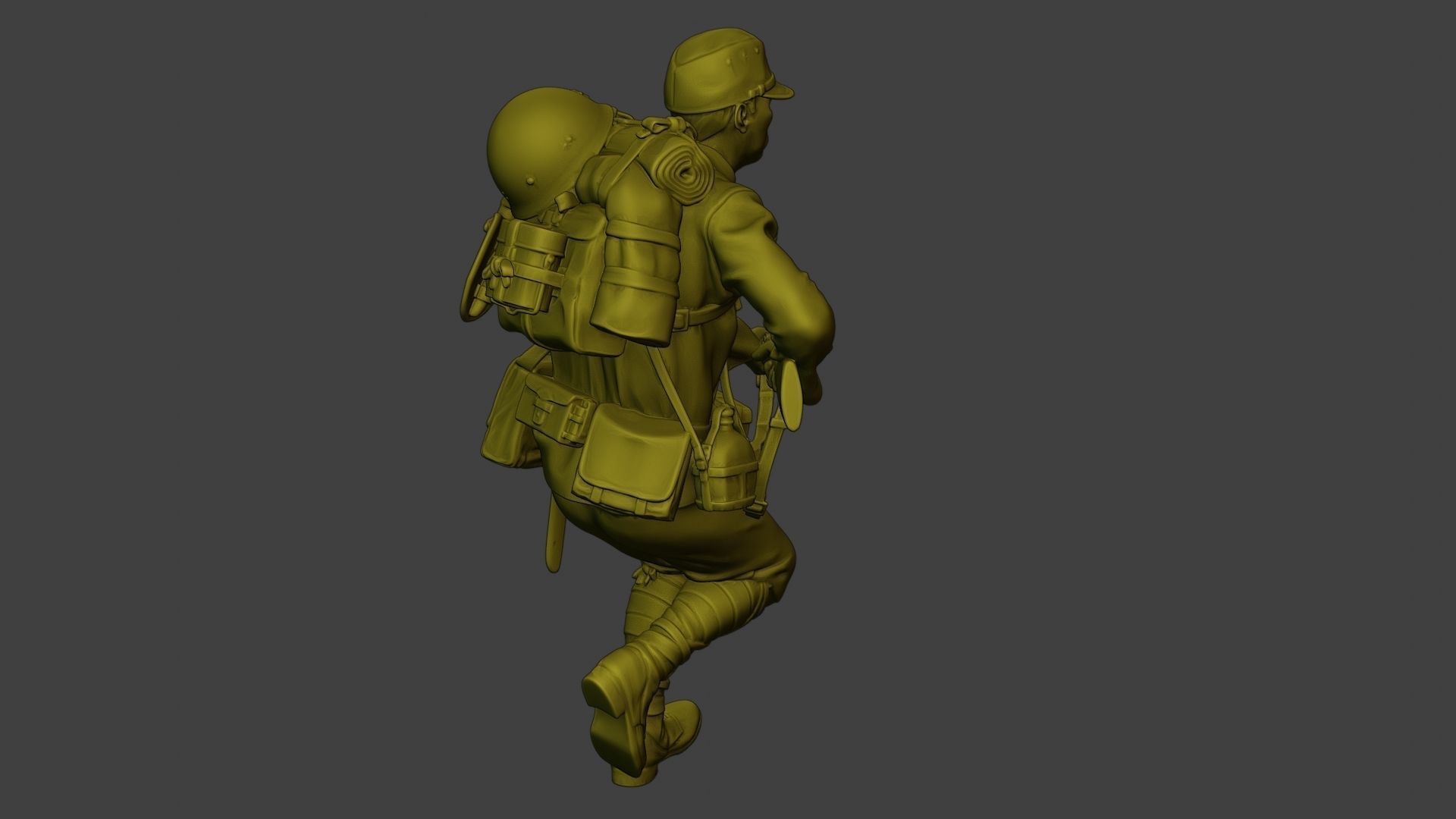 Japanese soldier ww2 Run J1 3D print model_24