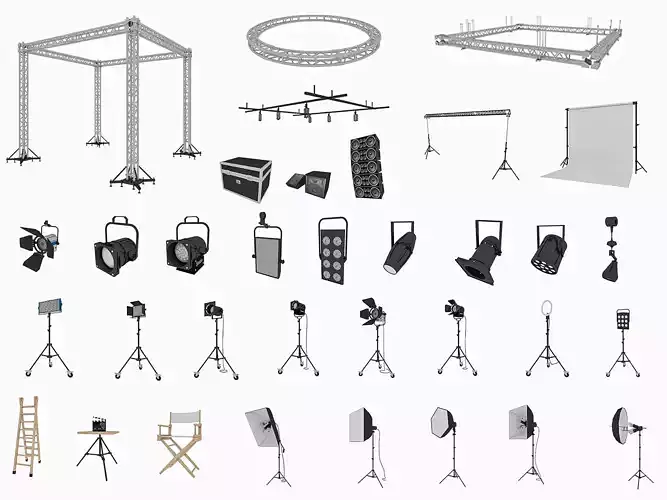 Studio Lighting Collection 2 3D model