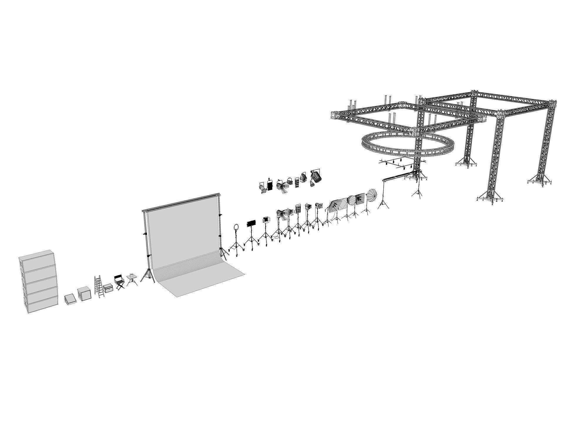 Studio Lighting Collection 2 3D model_2