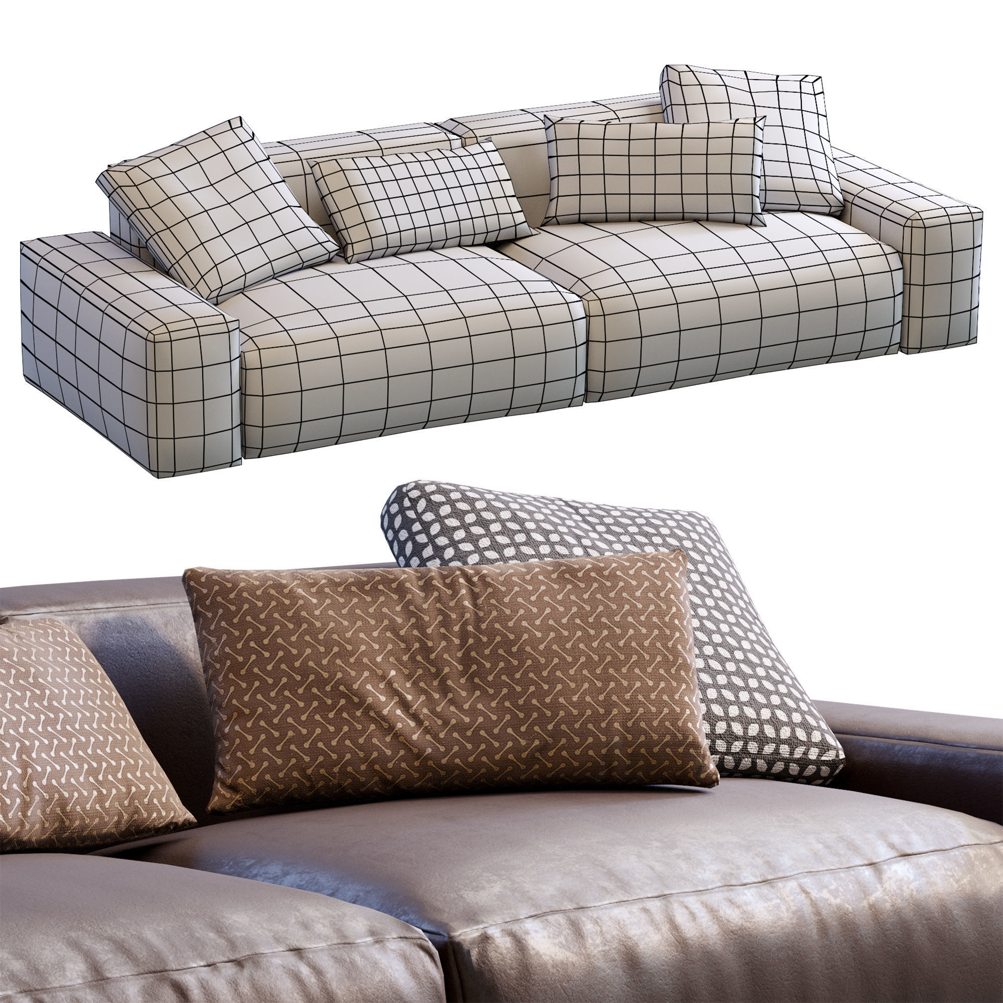 Jesse sofa Daniel Low-poly 3D model_25