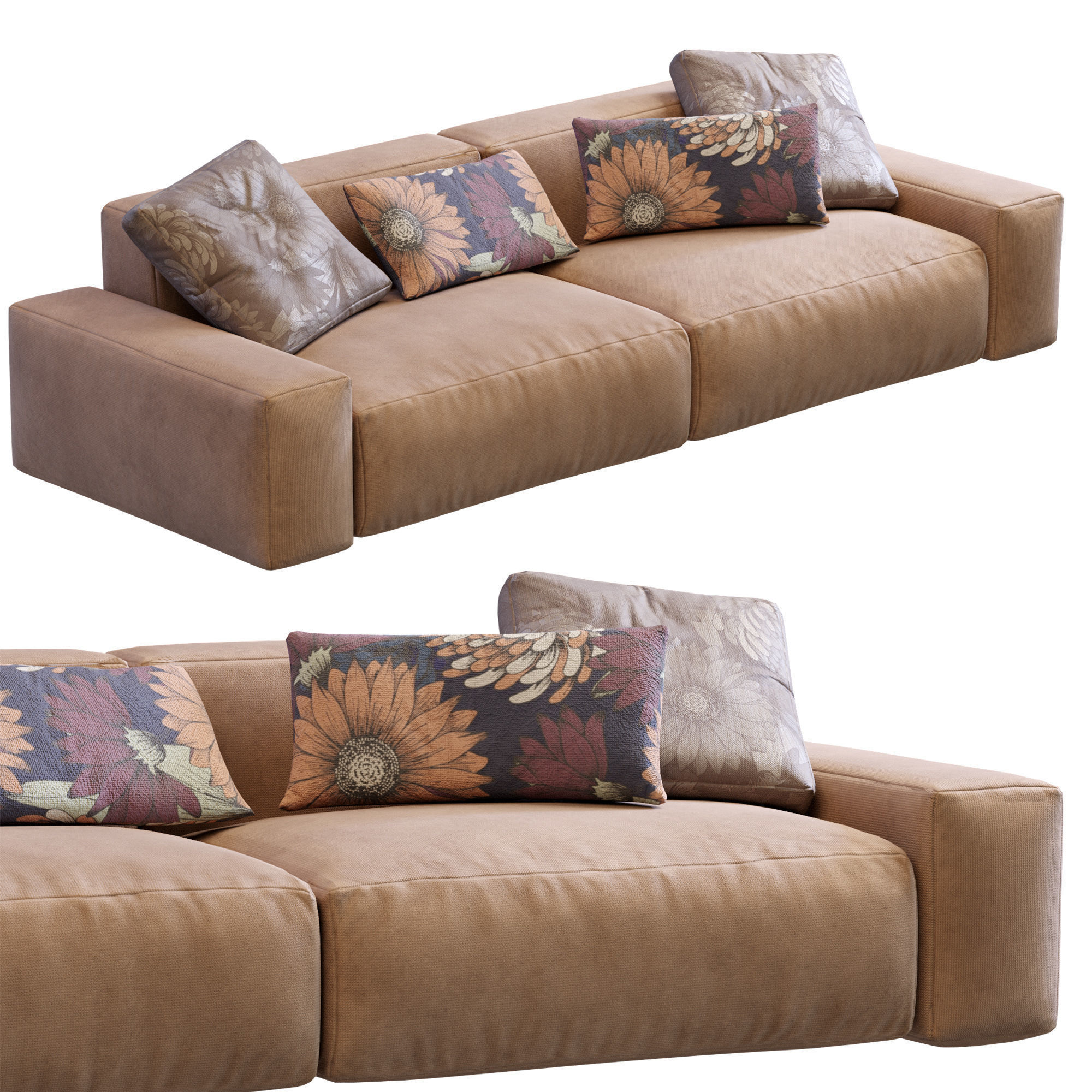 Jesse sofa Daniel Low-poly 3D model_30