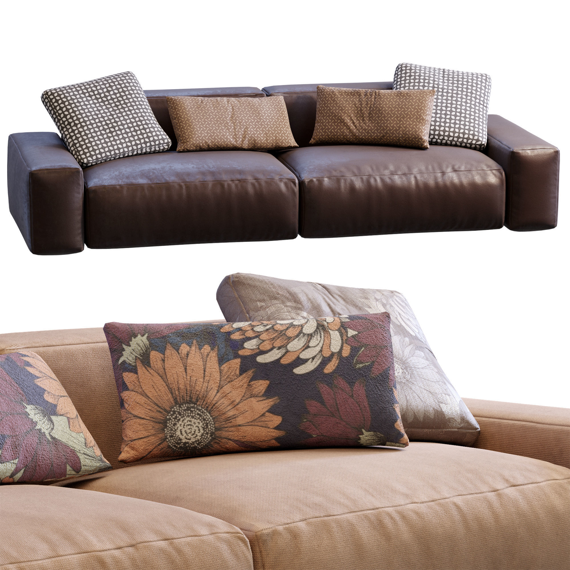 Jesse sofa Daniel Low-poly 3D model_22