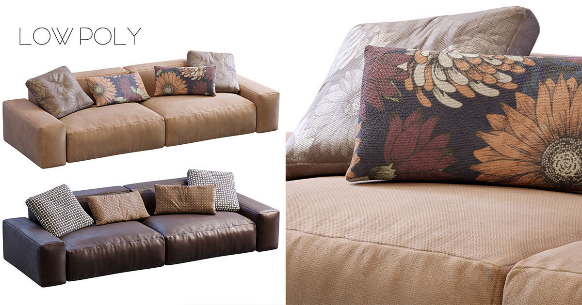 Jesse sofa Daniel Low-poly 3D model_28