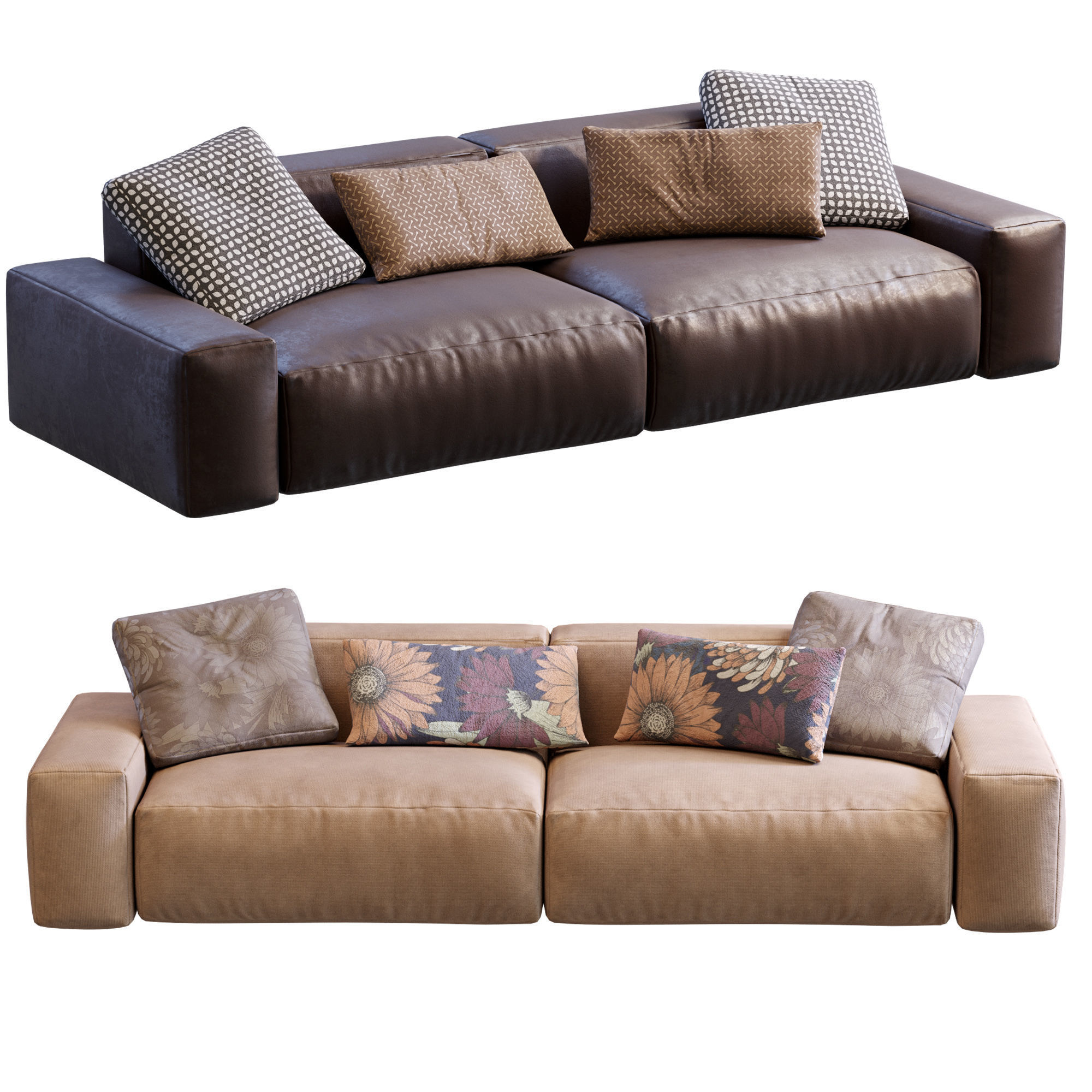 Jesse sofa Daniel Low-poly 3D model_7