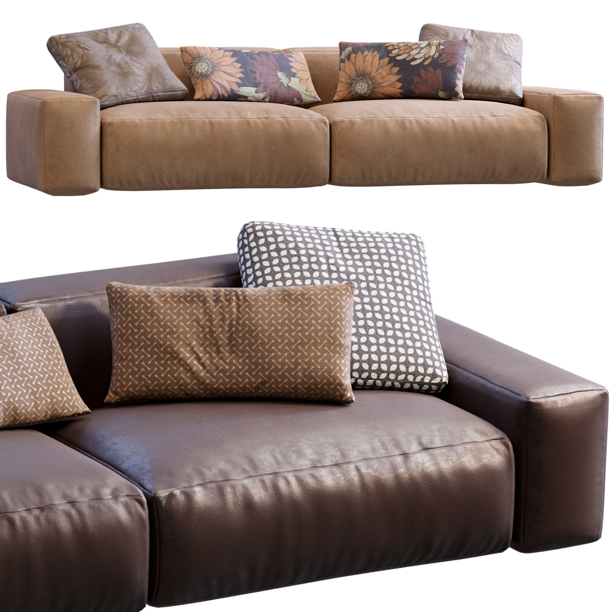 Jesse sofa Daniel Low-poly 3D model_27