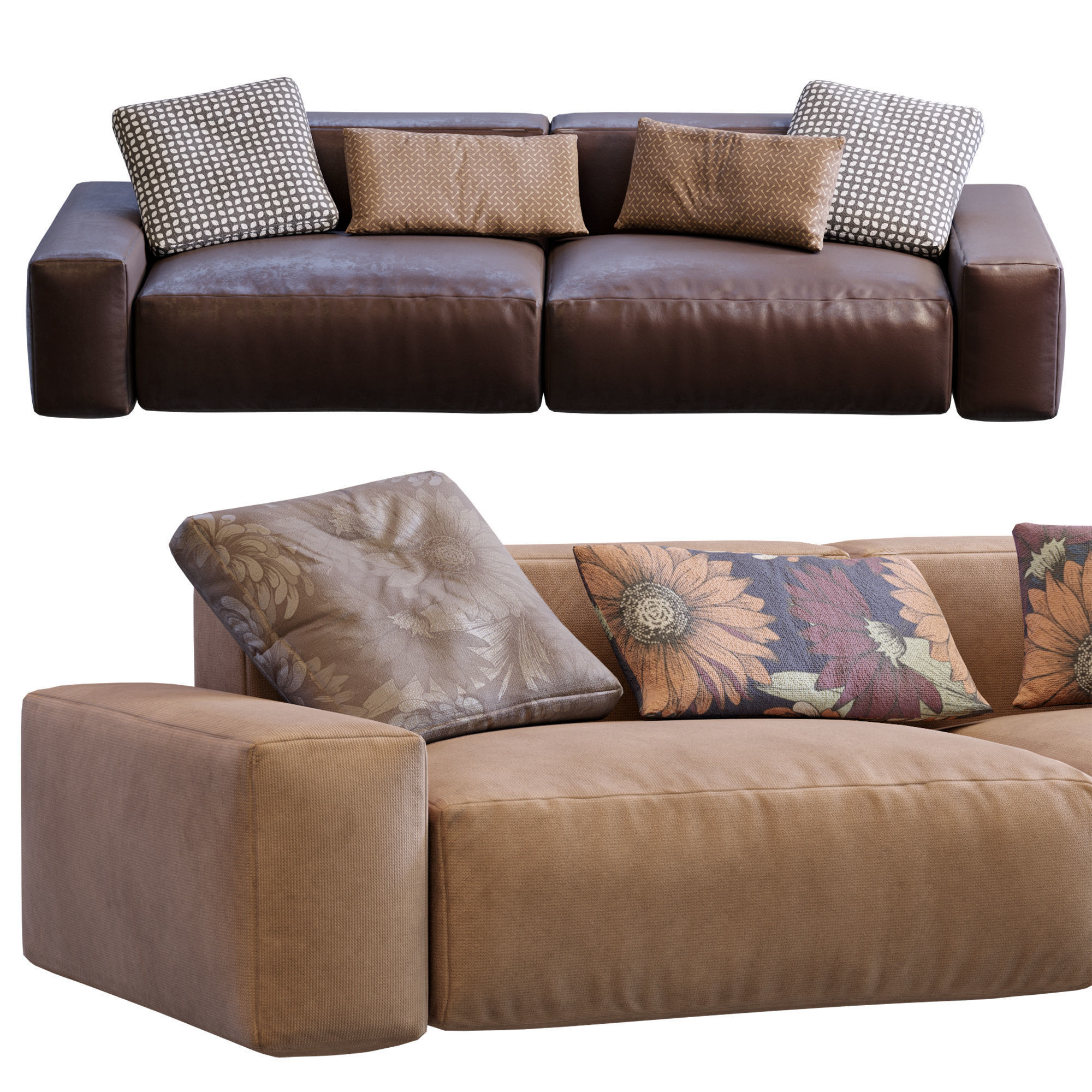 Jesse sofa Daniel Low-poly 3D model_26