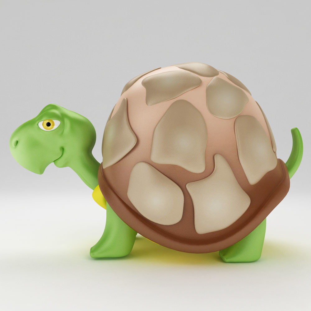 Tortoise 3d model 2 toy turtle 3D model_1