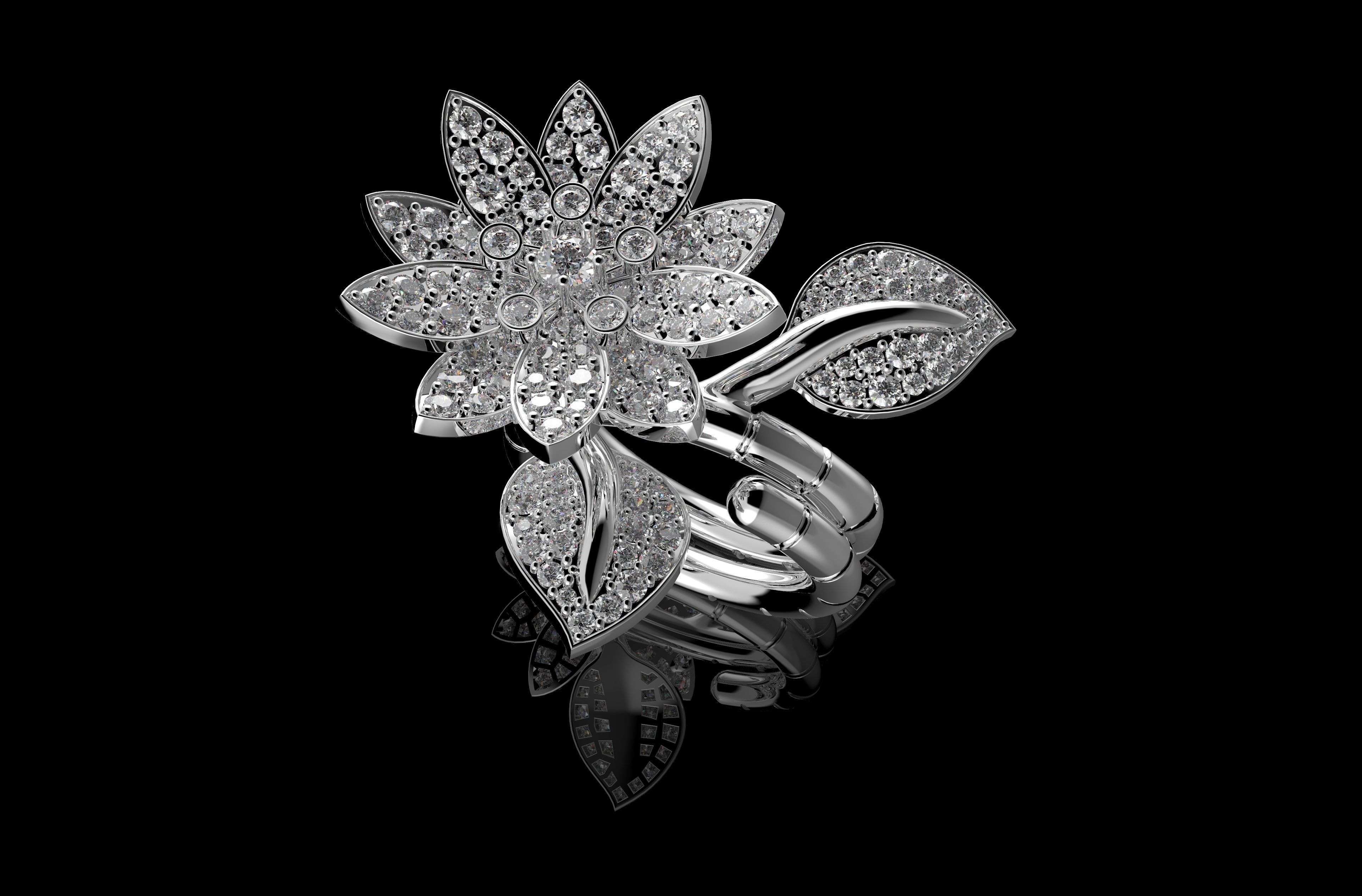 Lotus Ring 3D print model_4