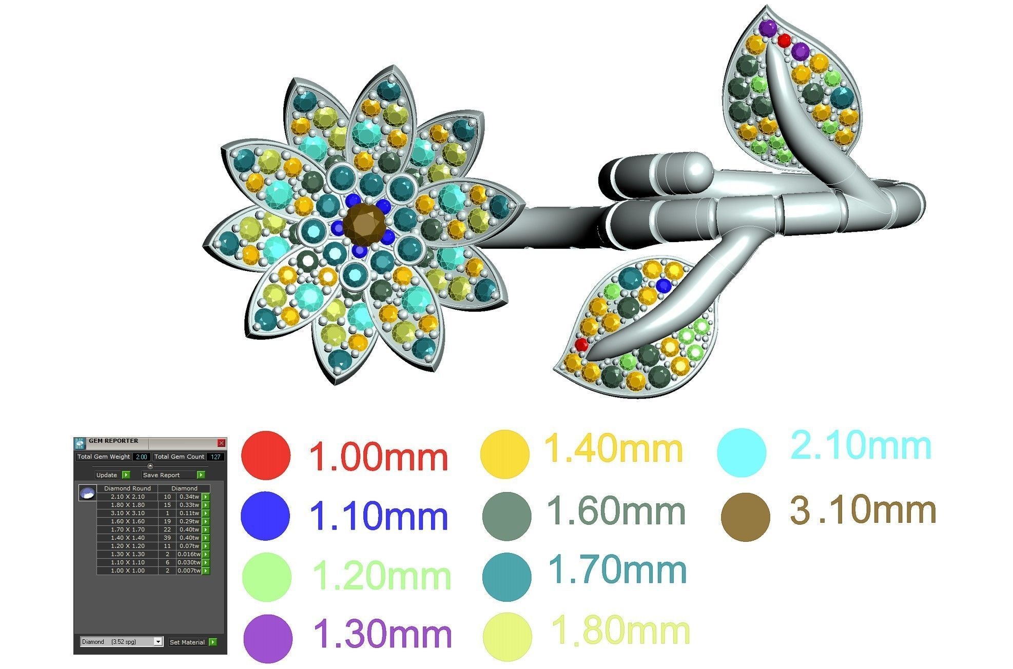 Lotus Ring 3D print model_6