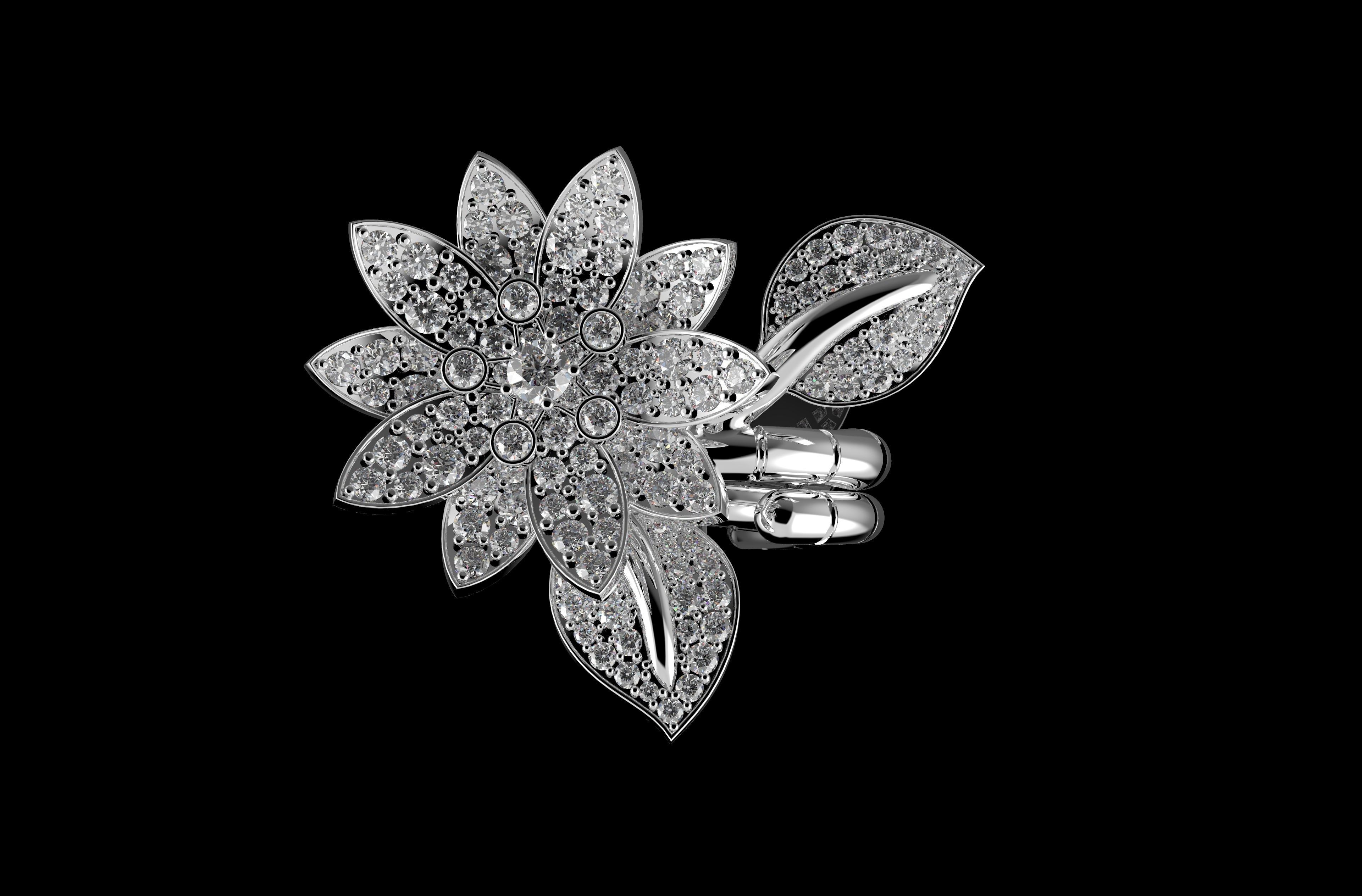 Lotus Ring 3D print model_5