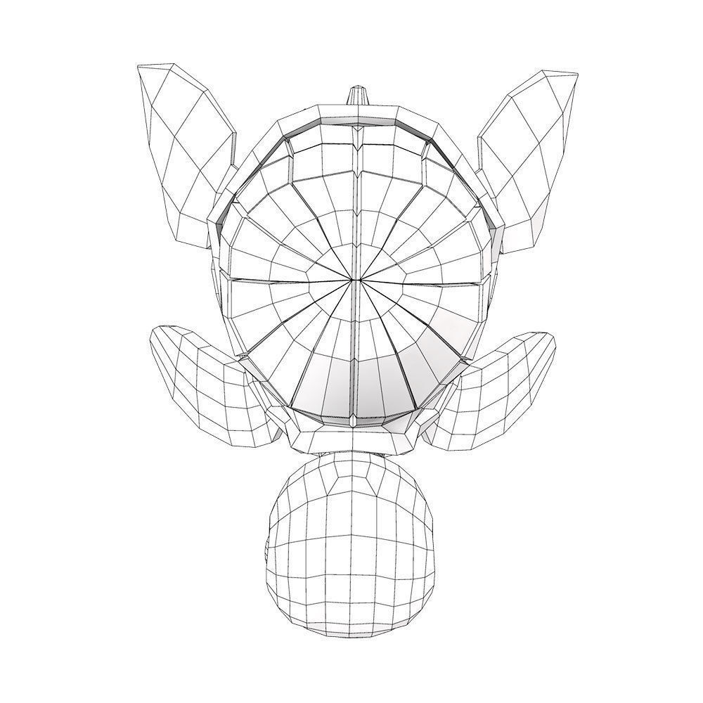 Aquatic turtle toon 3d model 3D model_4