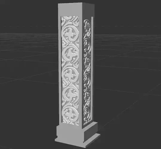 STL MODEL 7 column with ornate design