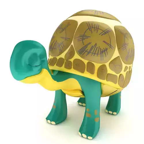 Tortoise toon 3d model 3
