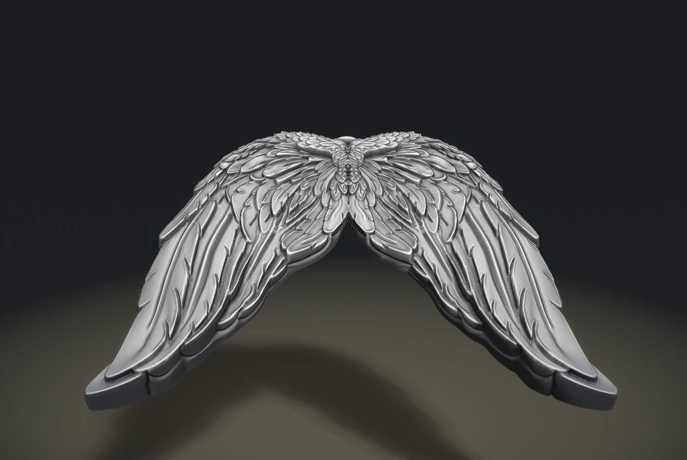 Angel Wings Pendant 3D print model_4