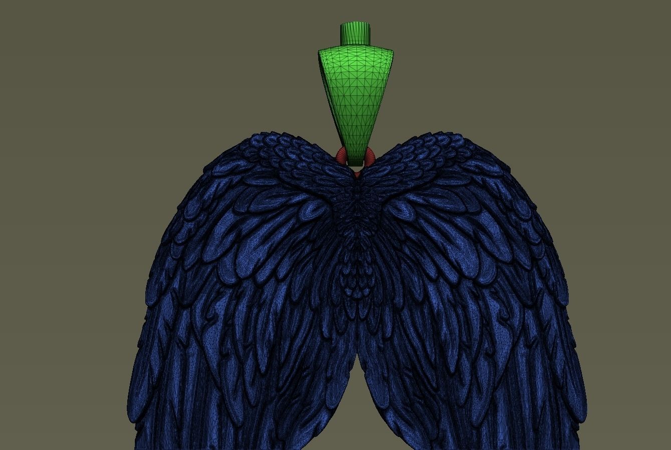 Angel Wings Pendant 3D print model_9