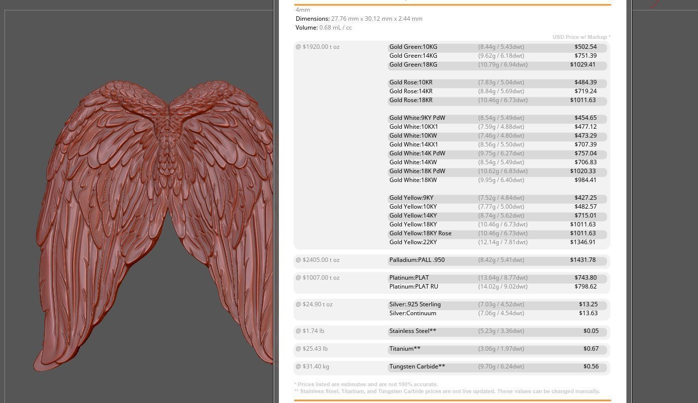 Angel Wings Pendant 3D print model_11