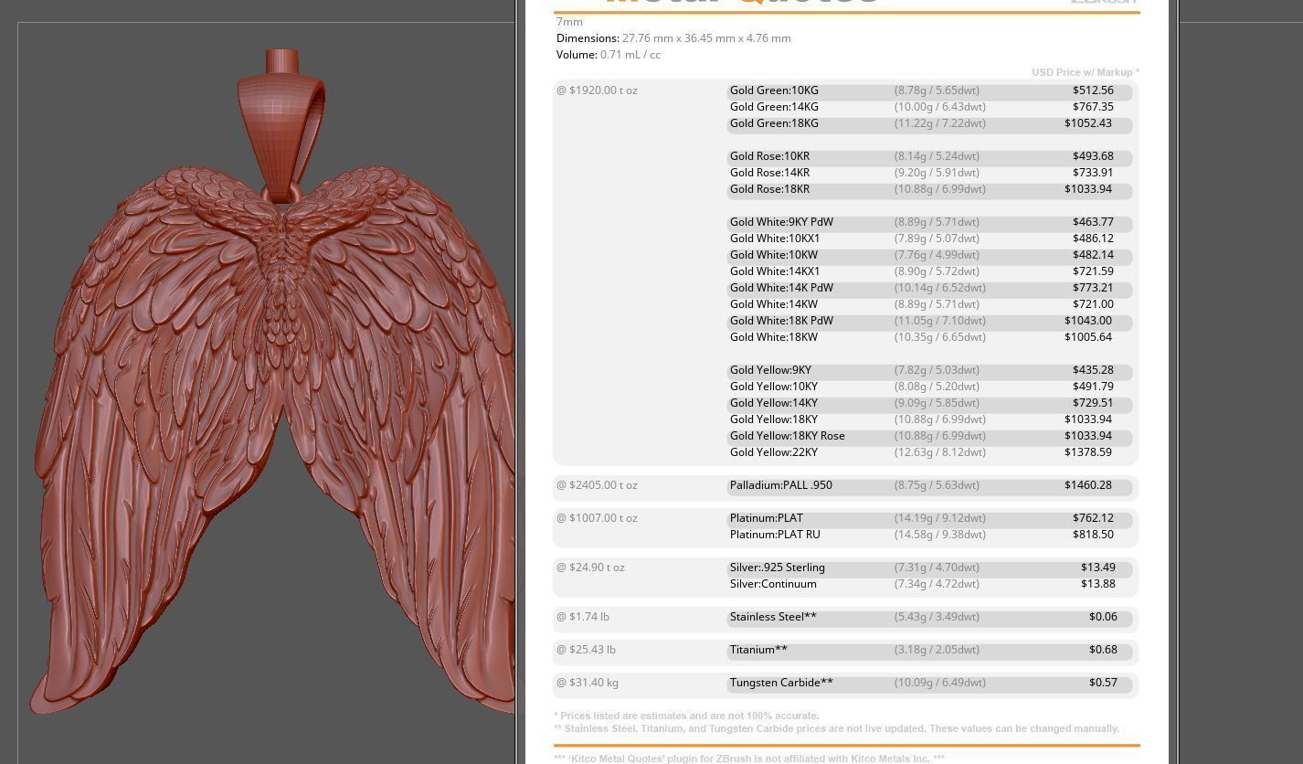 Angel Wings Pendant 3D print model_12