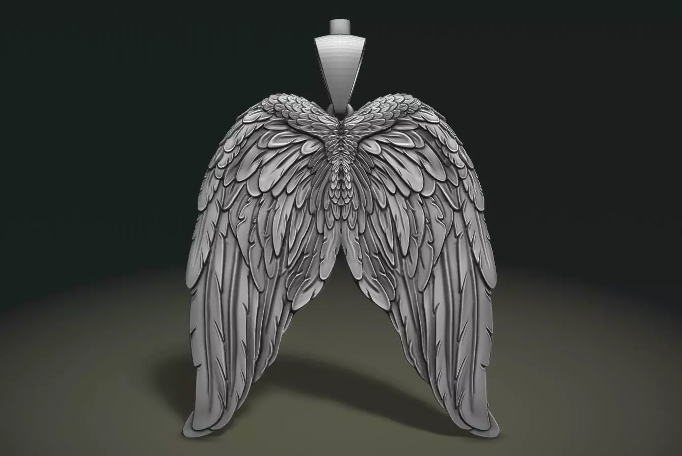 Angel Wings Pendant 3D print model_0