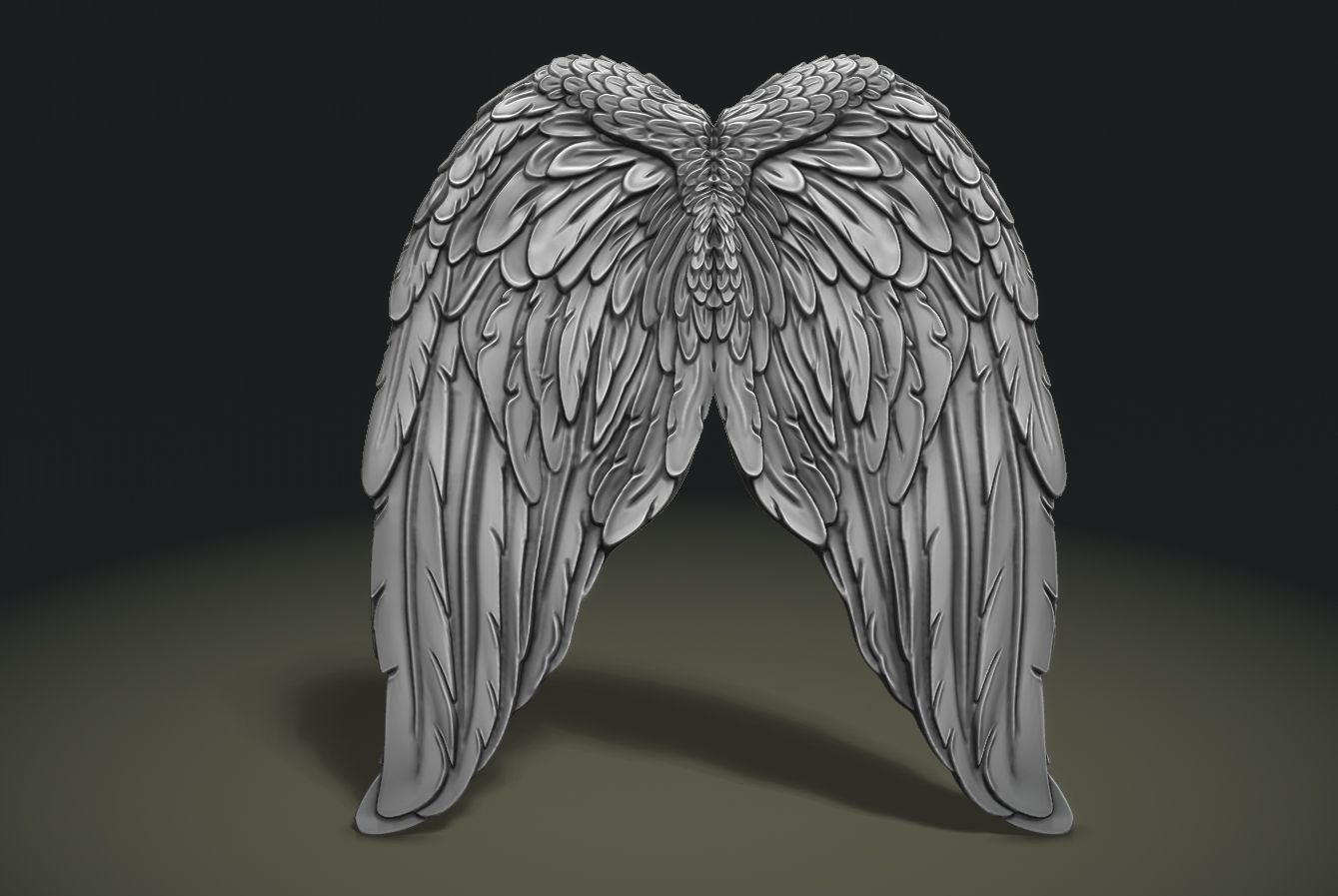 Angel Wings Pendant 3D print model_6