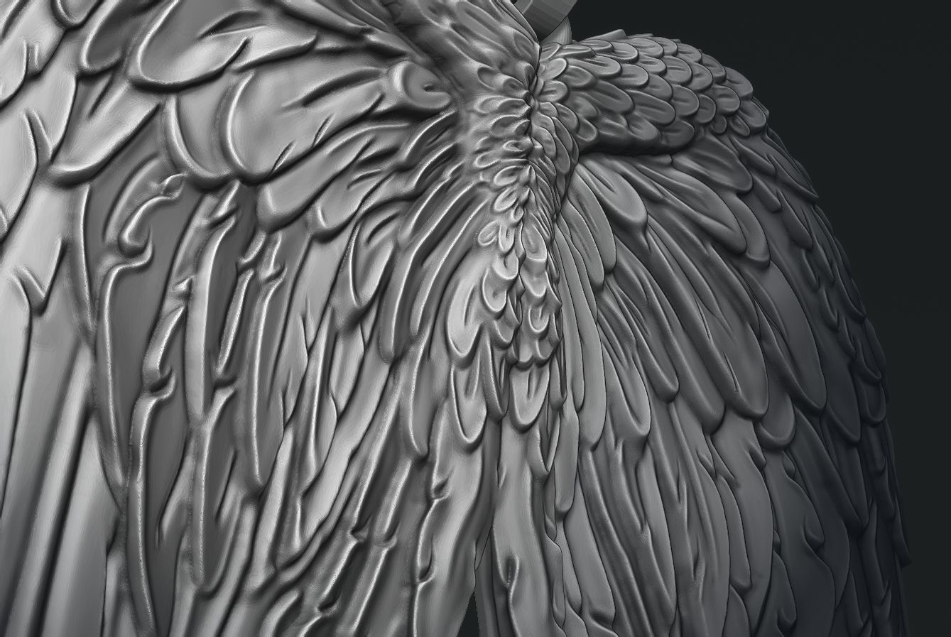 Angel Wings Pendant 3D print model_10