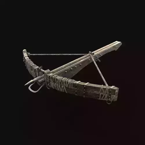 CROSSBOW GENERIC MEDIEVAL WEAPON ORC BALLISTA HUNTER BOLT Low-poly 3D model