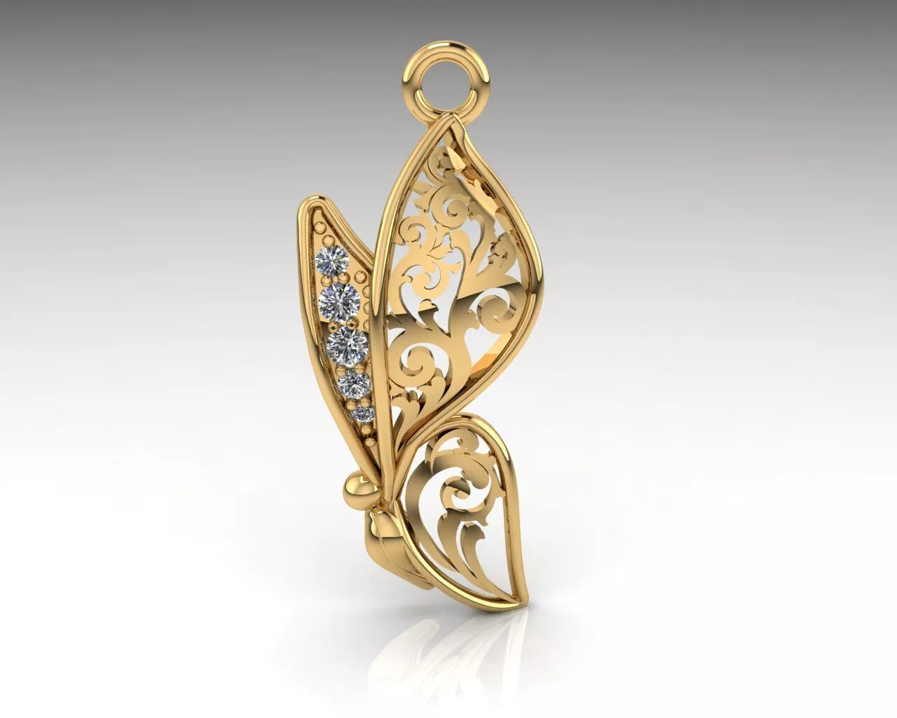 Butterfly Pendant for women 3D print model