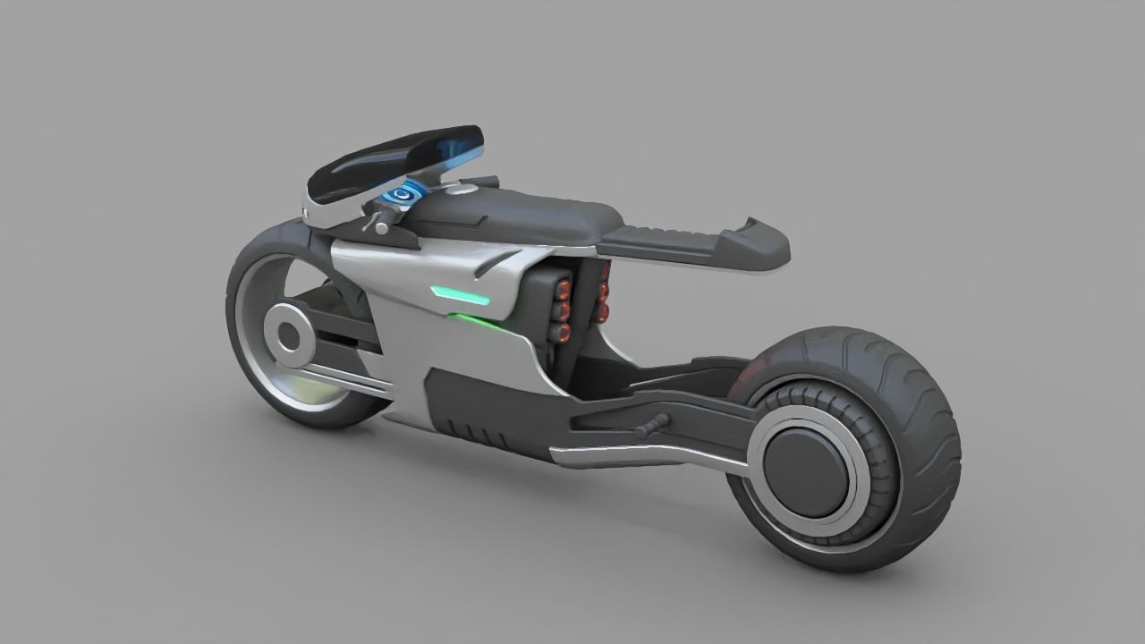sci-fi motorcycle 3D model_3