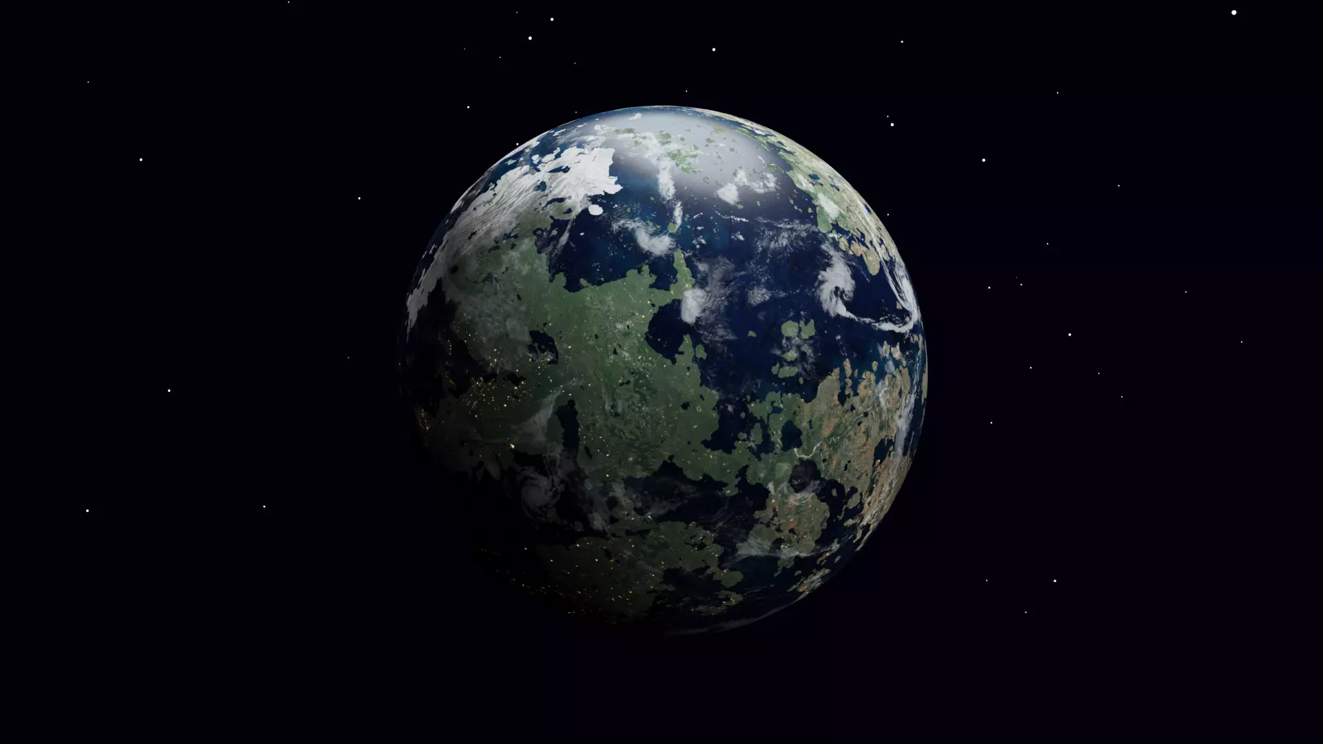 Photorealistic Earth Animated Low-poly 3D model_0