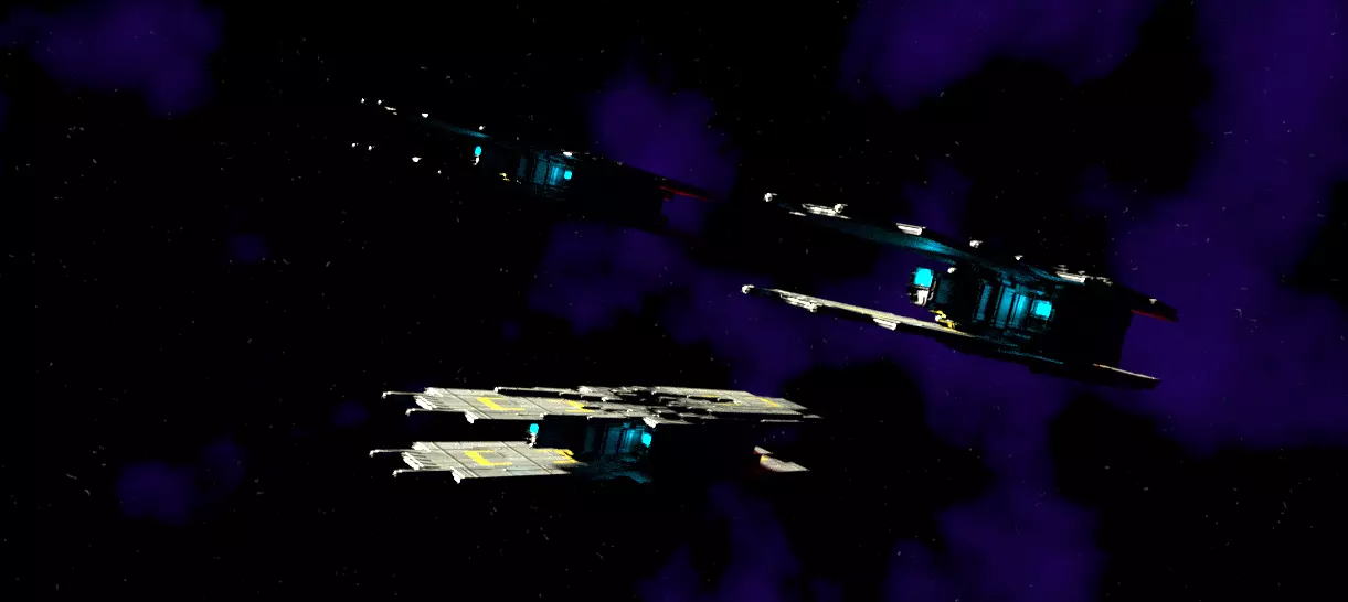 A fictional Space Ship Low-poly 3D model_0