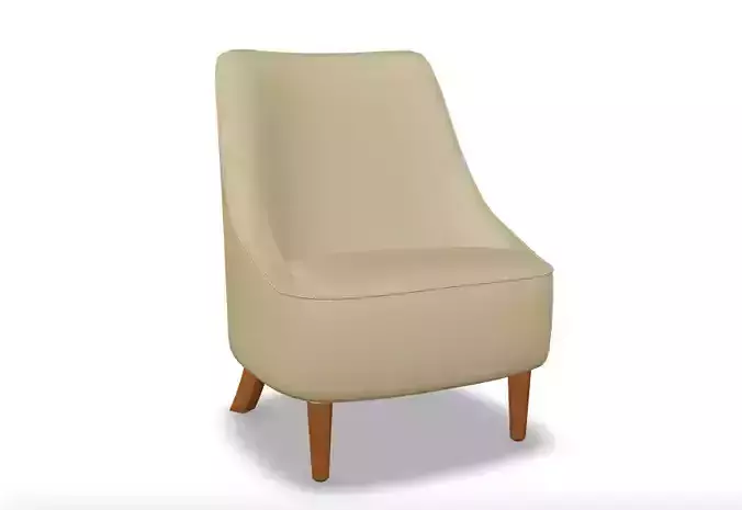 Chair leather with wooden legs