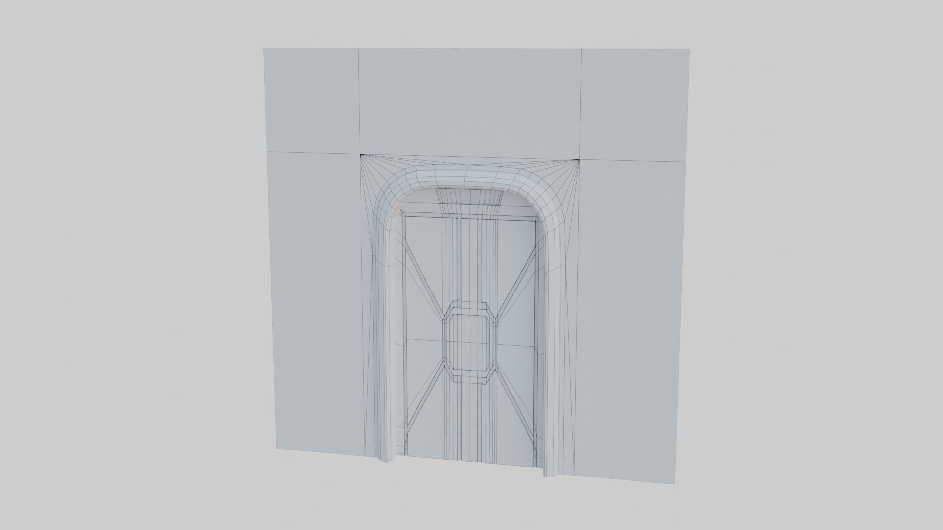 Sci-Fi building elements Low-poly 3D model_10
