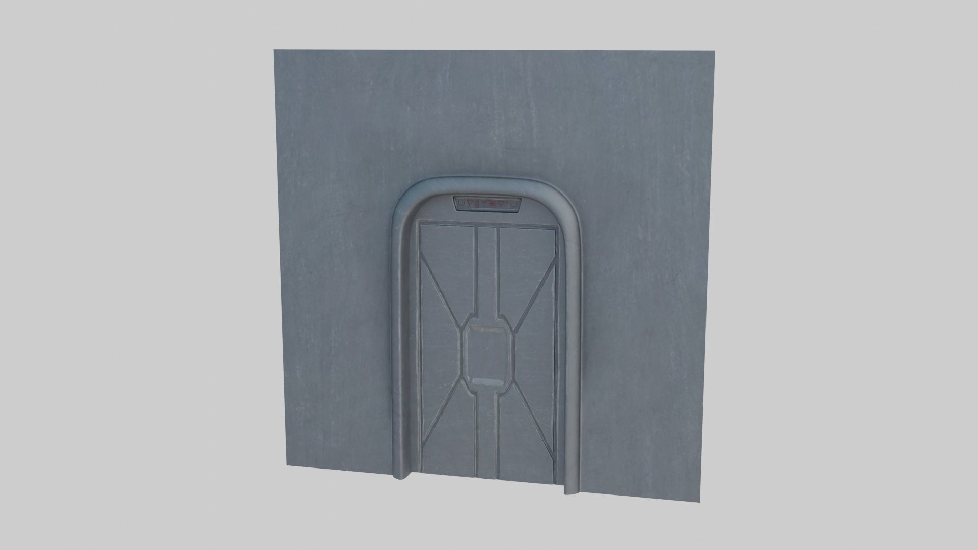 Sci-Fi building elements Low-poly 3D model_9