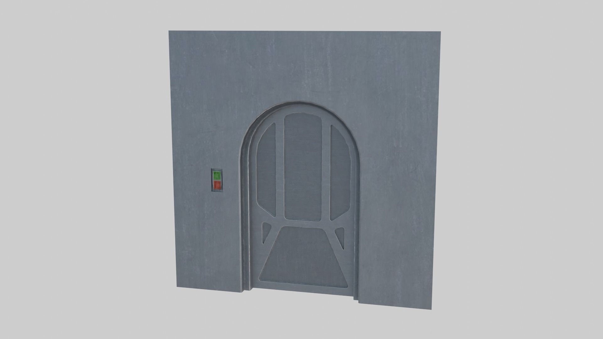 Sci-Fi building elements Low-poly 3D model_7