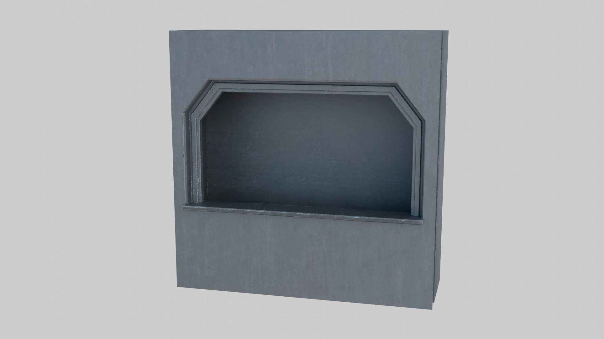 Sci-Fi building elements Low-poly 3D model_11