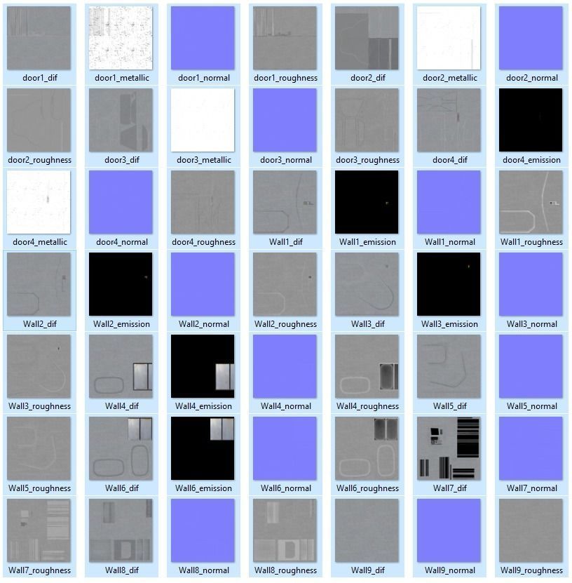 Sci-Fi building elements Low-poly 3D model_21