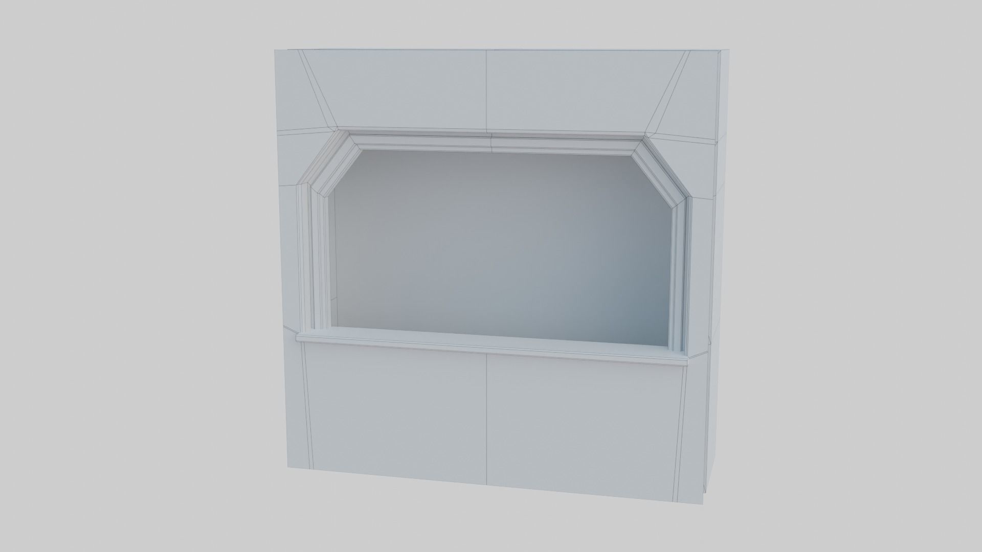 Sci-Fi building elements Low-poly 3D model_12