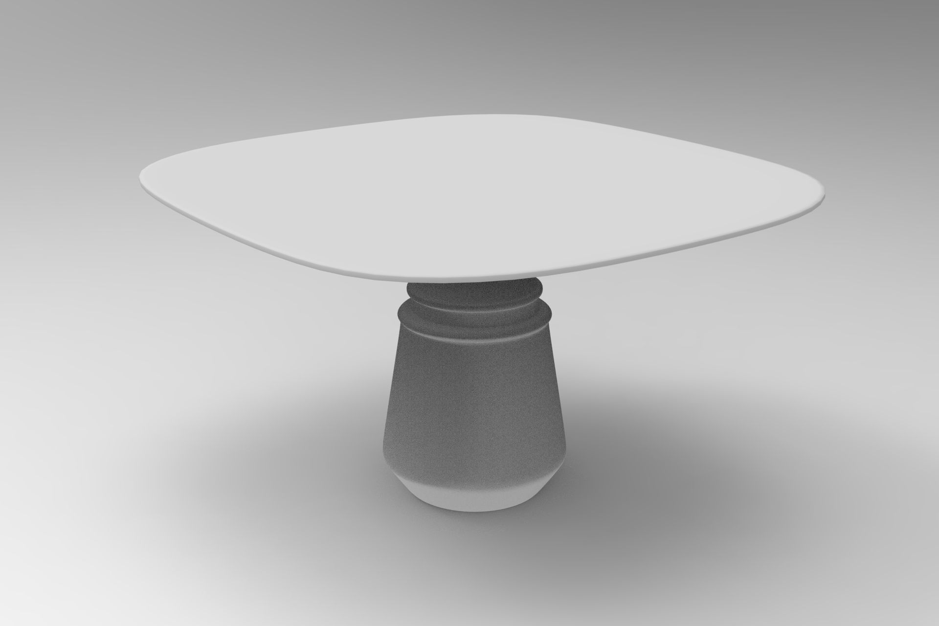 Pietra Square Dining Table Low-poly 3D model_7