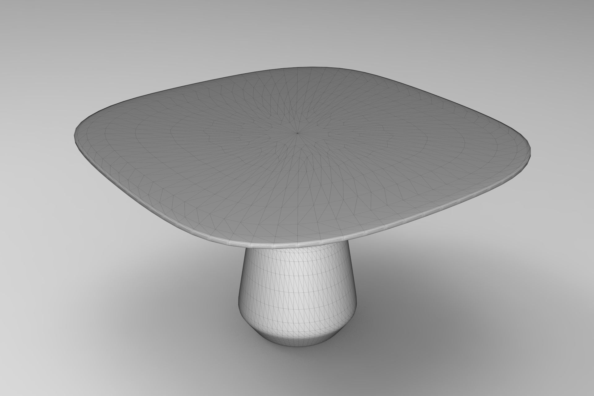 Pietra Square Dining Table Low-poly 3D model_6