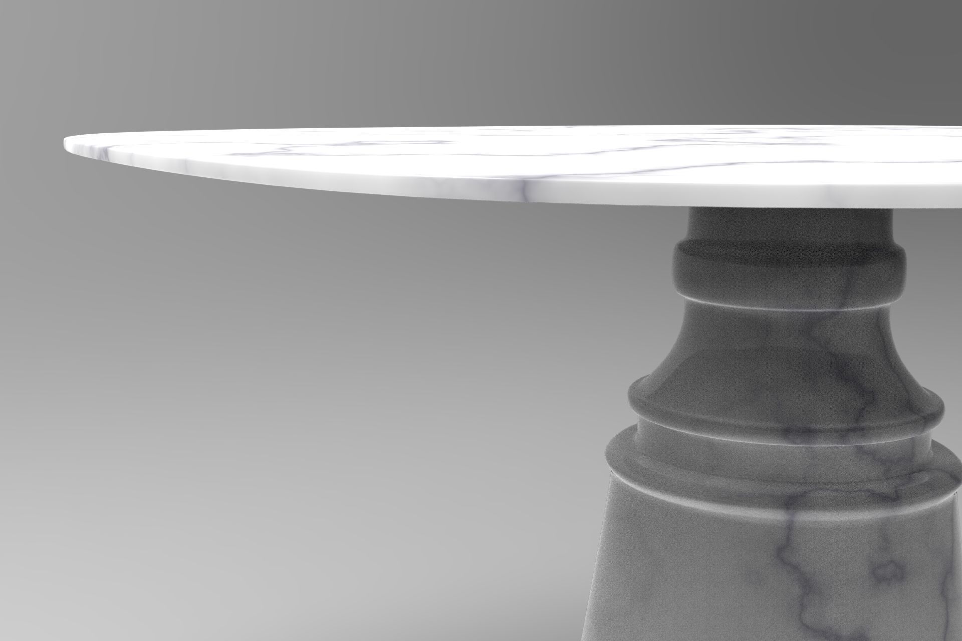 Pietra Square Dining Table Low-poly 3D model_4