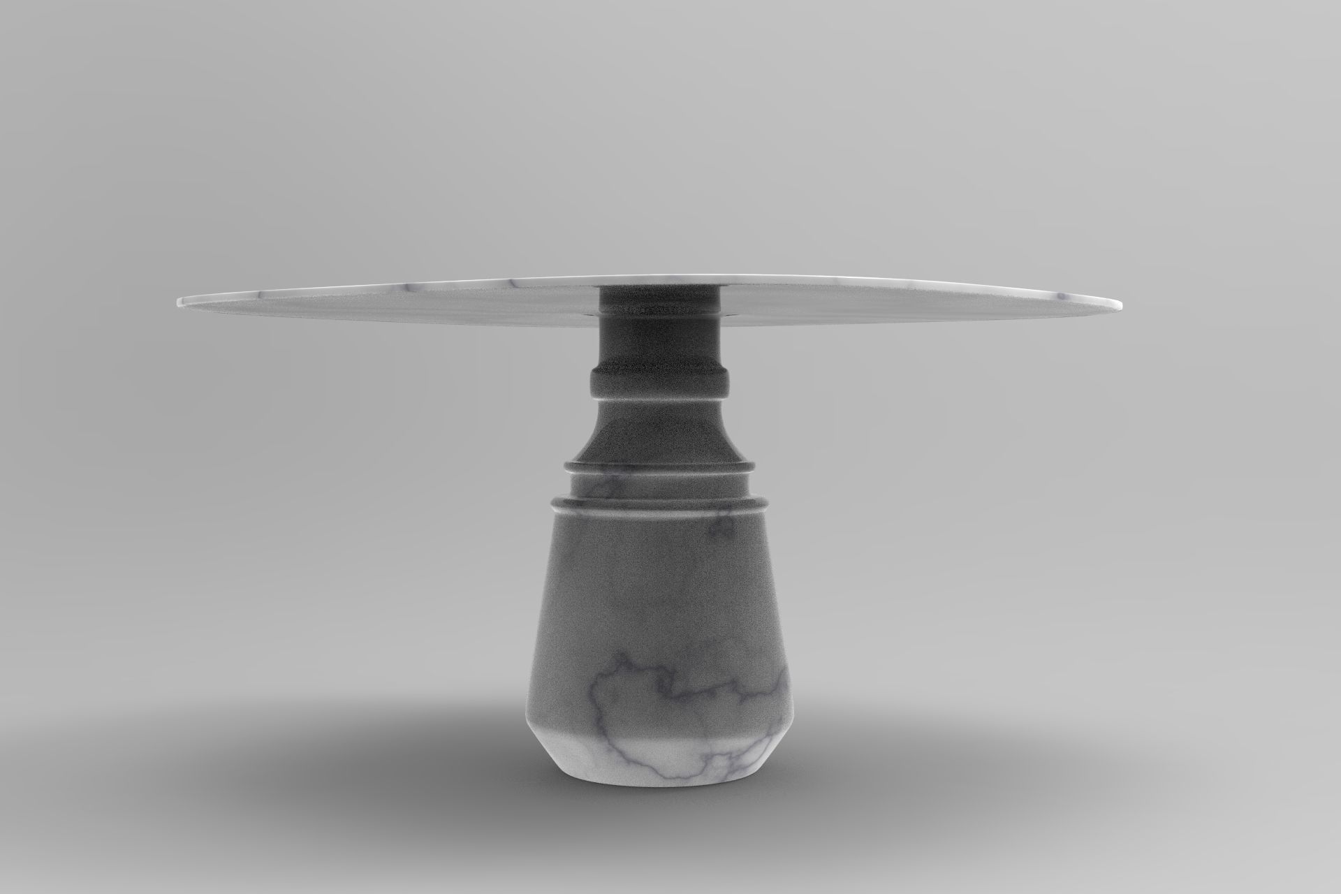 Pietra Square Dining Table Low-poly 3D model_2