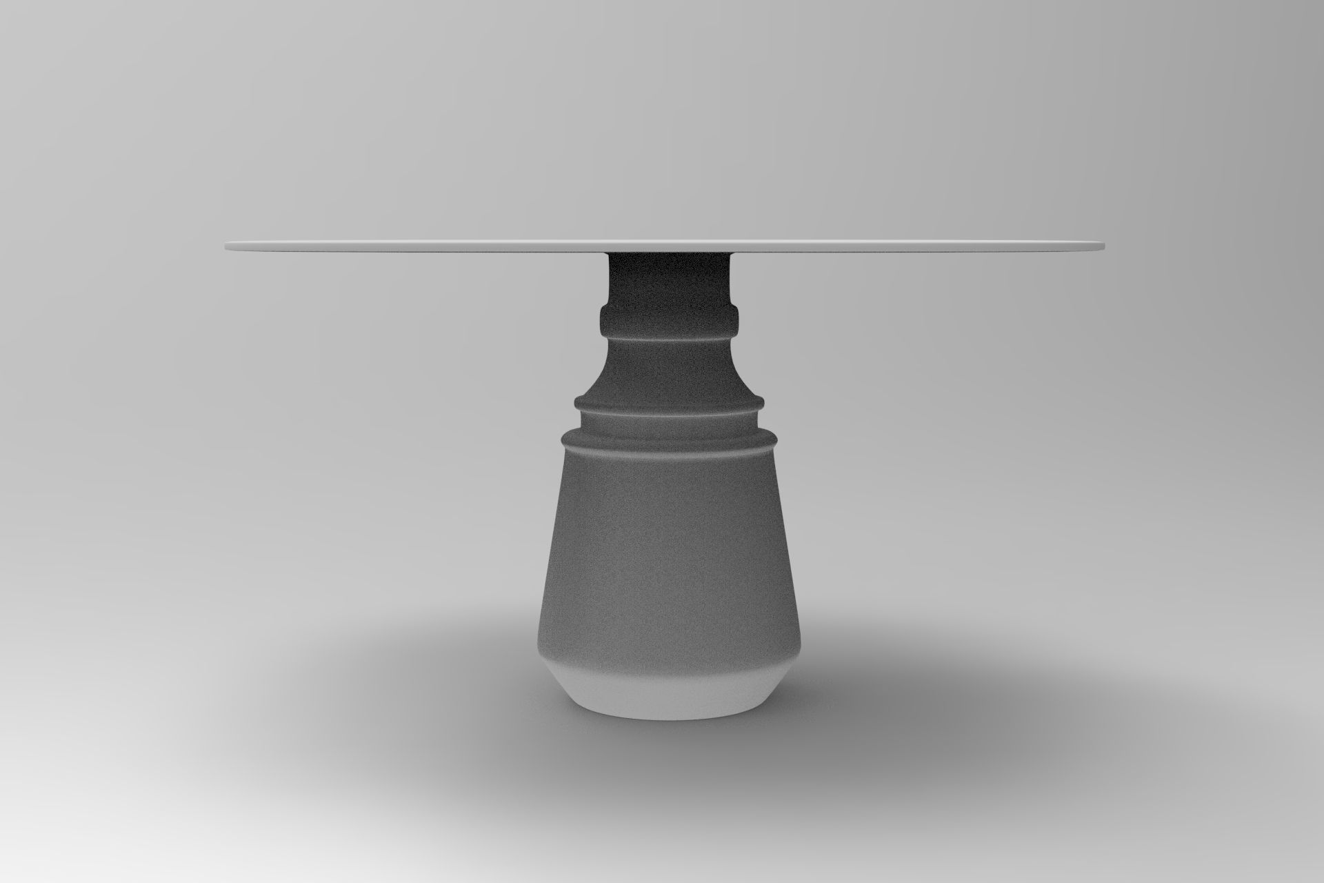 Pietra Square Dining Table Low-poly 3D model_8